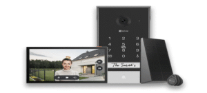 إنتركم واي فاي مع جرس باب – كاميرا ملونة – شاشة لمس – يعمل بالطاقة الشمسية|Wi-Fi Intercom with Doorbell, Color Camera, Touchscreen, App-Connective, Solar Powered | EZVIZ EP7