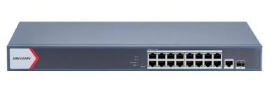 سويتش هيكفيجن PoE ذكي مُدار 16 منفذ |DS-3E1518P-SI HIKVISION SWITCH 16 PORT Smart Managed 370W 2 SFP Pro Series